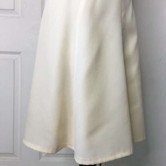 Carolina Herrera Beige Open Flare Sleeveless Dress Size 2 Cocktail Wedding - Picture 6 of 11